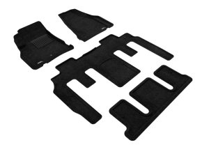 Chevrolet Traverse Floor Mat Set - Front, Rear and Third Row - 3D MAXpider - Elegant Series - Black - `09-`17 Chevrolet Traverse Floor Mat Set - Front, Rear and Third Row - 3D MAXpider - Elegant Series - Black - `09-`17